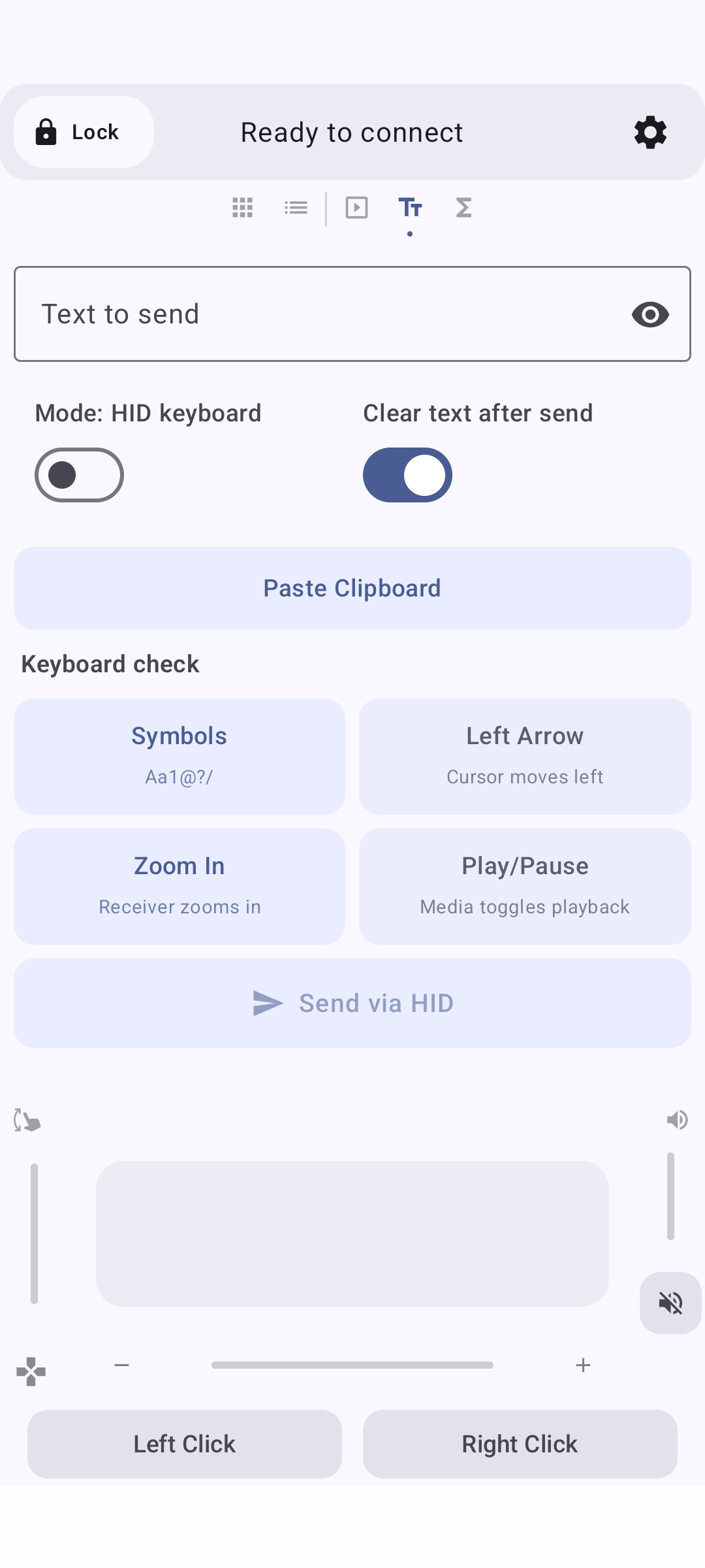 Text Input HID mode